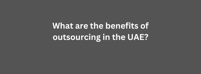 What are the benefits of outsourcing in the UAE? Photo